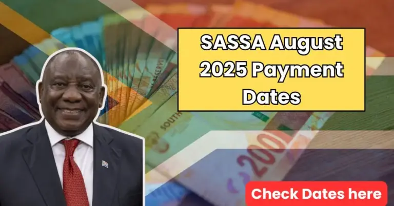 SASSA August 2025 Payment Dates
